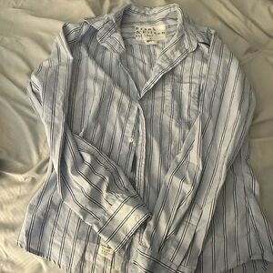 Frank & Eileen Blue and White Casual Button Down Shirt